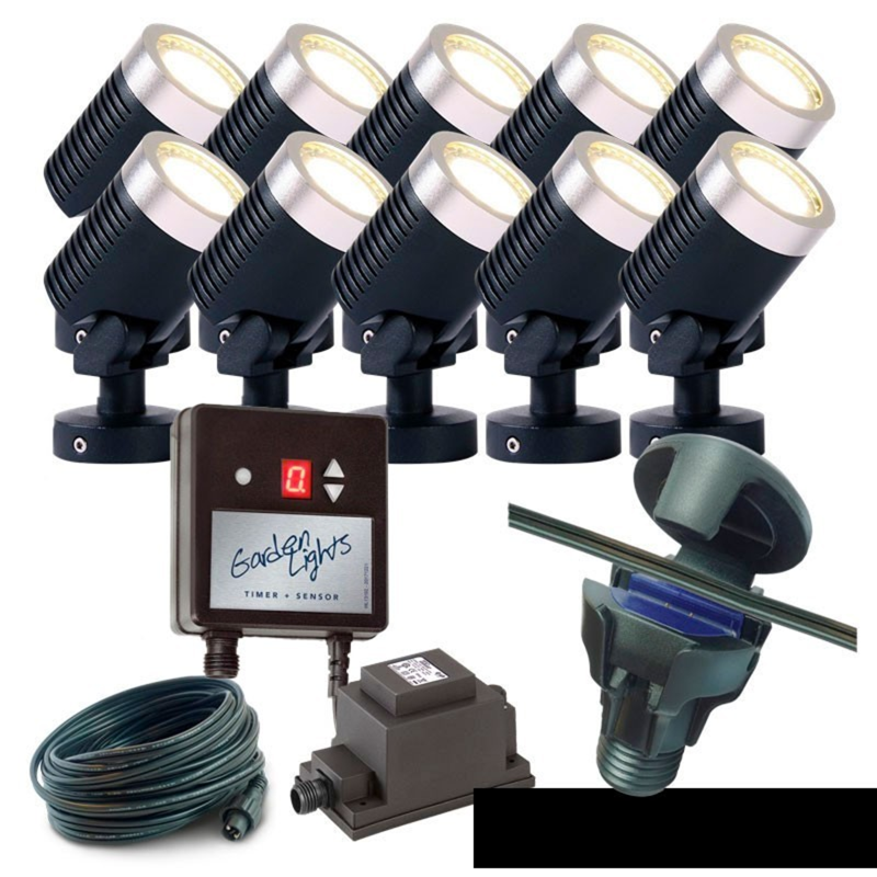 Techmar Garden Lighting UK Outdoor Lights Low Voltage DIY 10 light 5w Arcus  Bundle + timer 3