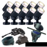 Techmar Garden Lighting UK Outdoor Lights Low Voltage DIY 10 light 5w Focus Bundle + remote 3