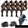 Techmar Garden Lighting UK Outdoor Lights Low Voltage DIY 10 light 4w Focus Bundle 3