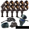 Techmar Garden Lighting UK Outdoor Lights Low Voltage DIY 10 light 4w Focus Bundle + remote 3
