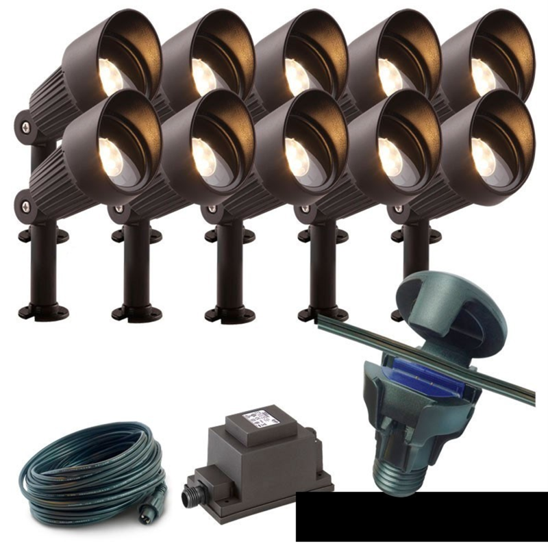 Techmar Garden Lighting UK Outdoor Lights Low Voltage DIY 10 light 5w Focus Bundle 3