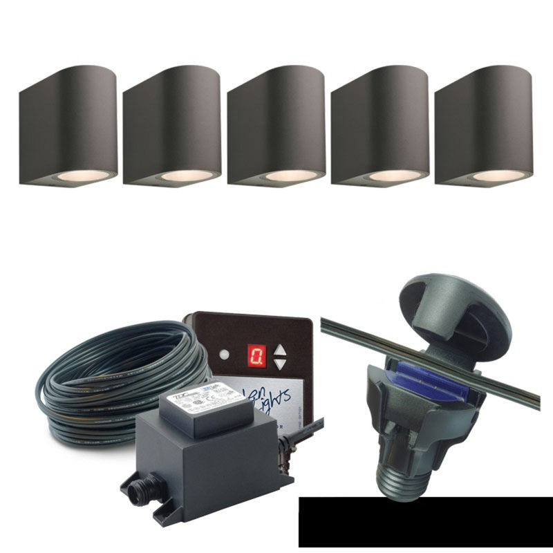 Techmar Garden Lighting UK Outdoor Lights Low Voltage DIY 5 Light Gilvus Deluxe Bundle + timer 2