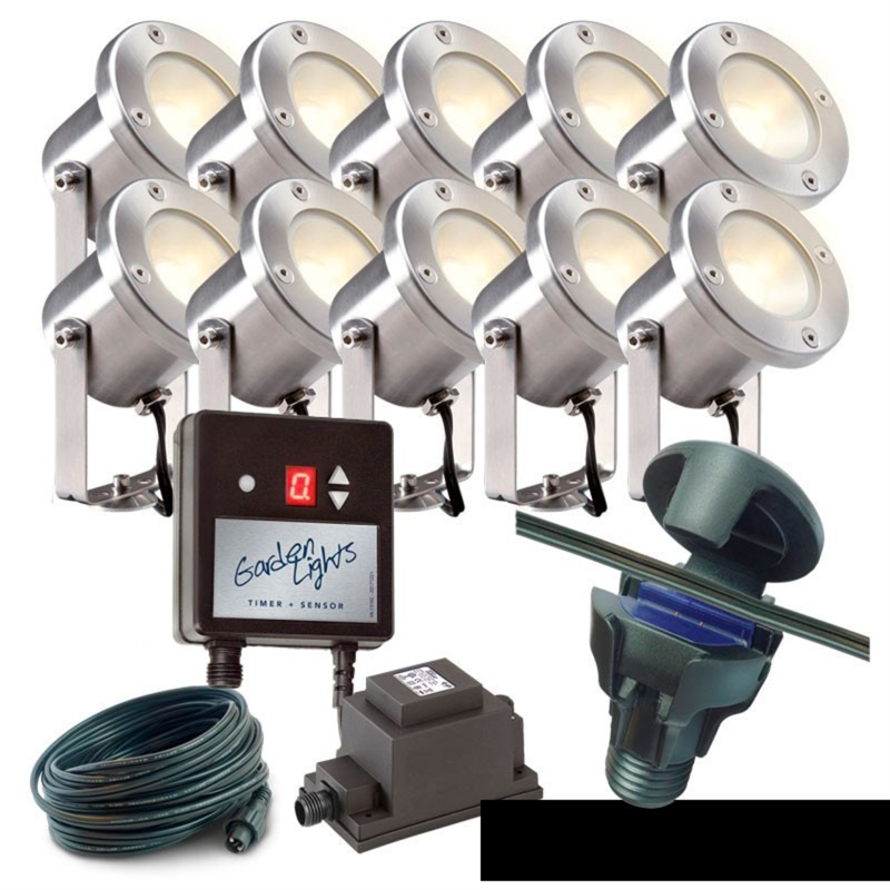 Techmar Garden Lighting UK Outdoor Lights Low Voltage DIY 10 light Catalpa Bundle + timer 3