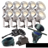 Techmar Garden Lighting UK Outdoor Lights Low Voltage DIY 10 light 3w Catalpa Bundle + remote 3