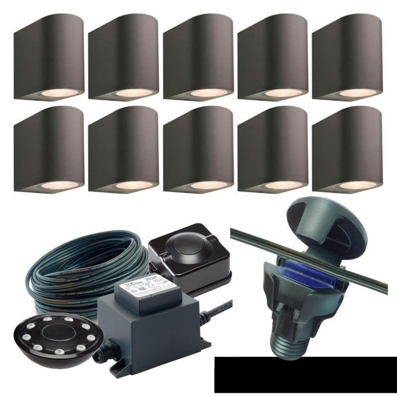 Techmar Gilvus Deluxe Bundle + Remote Garden Wall Lighting