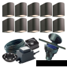 Techmar Gilvus Deluxe Bundle + Remote Garden Wall Lighting