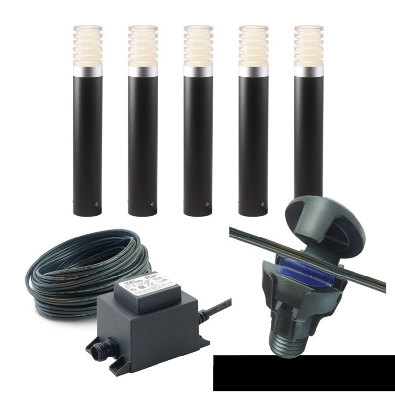 Techmar Garden Lighting UK Outdoor Lights Low Voltage DIY 5 Light Arco 40 Deluxe Bundle 3
