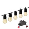 UK Low Voltage Garden Lighting Techmar 12V Filament Festoon Party Light 10mtr Kit