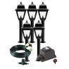 UK LOW VOLTAGE TECHMAR GARDEN LIGHTING GUERNSEY 5 LIGHT KIT