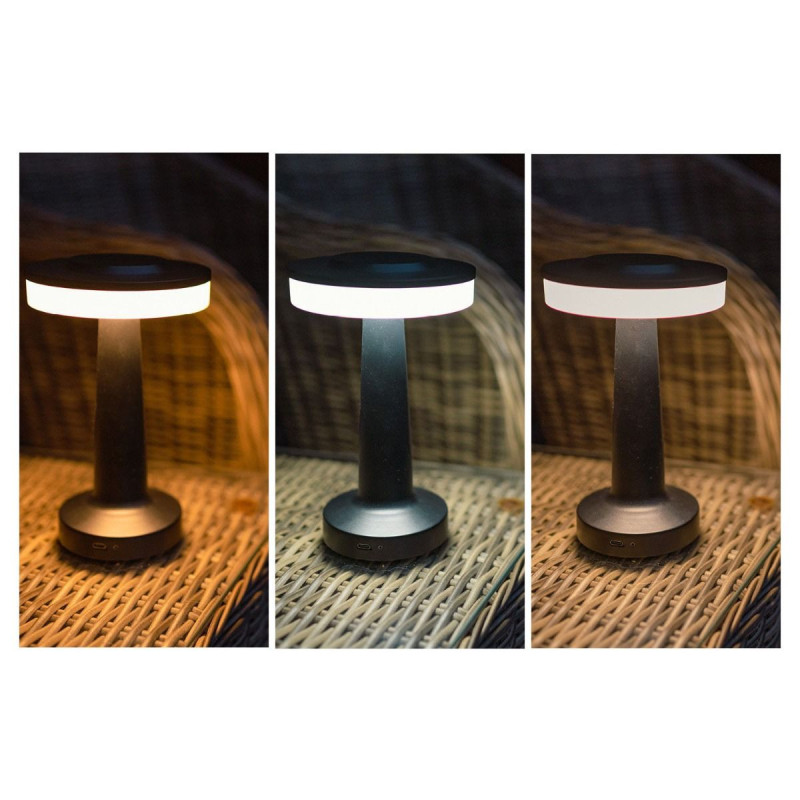 Talence Black Rechargeable Table Lamp 4