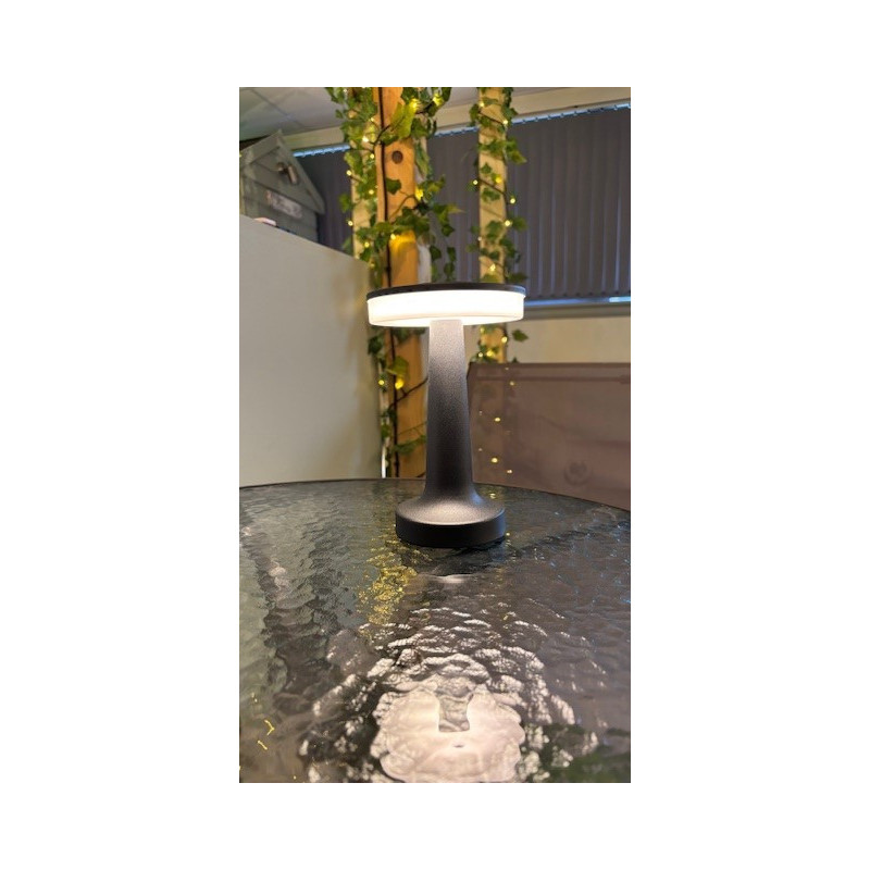 Talence Black Rechargeable Table Lamp 5