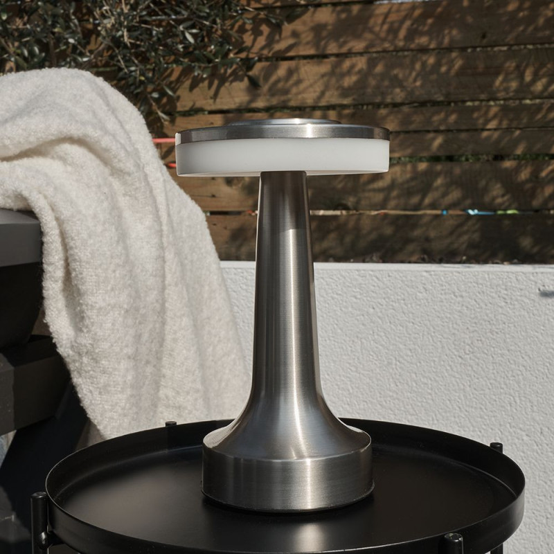 Talence Rechargeable Chrome Table Lamp 2