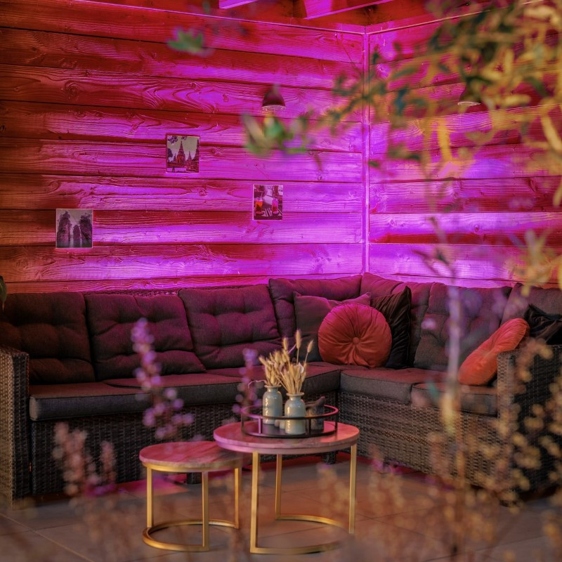 UK Low Voltage Garden Lighting Techmar Rubum Smart Zigbee Ground Light pink