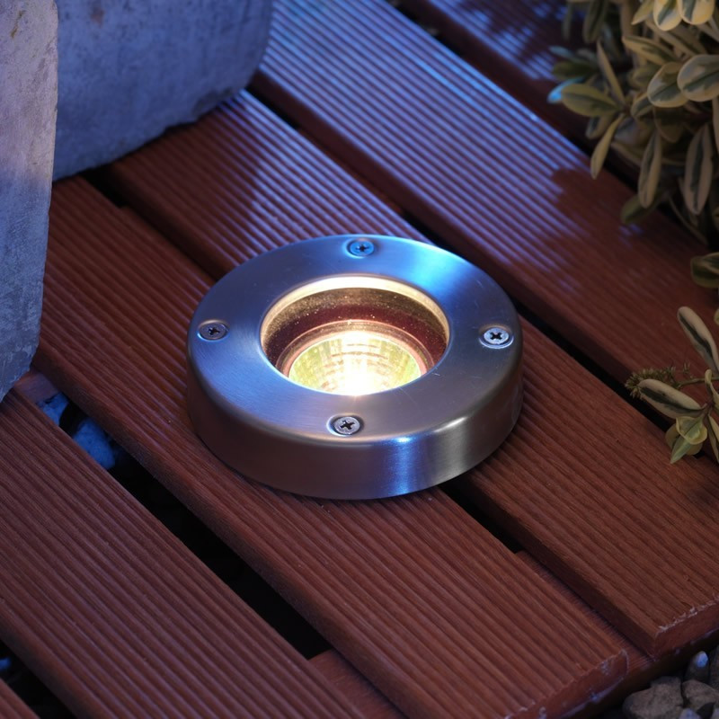 Techmar Garden Lighting UK Outdoor Lights Umbra Warm White 12V 3w LED Deck Light 1
