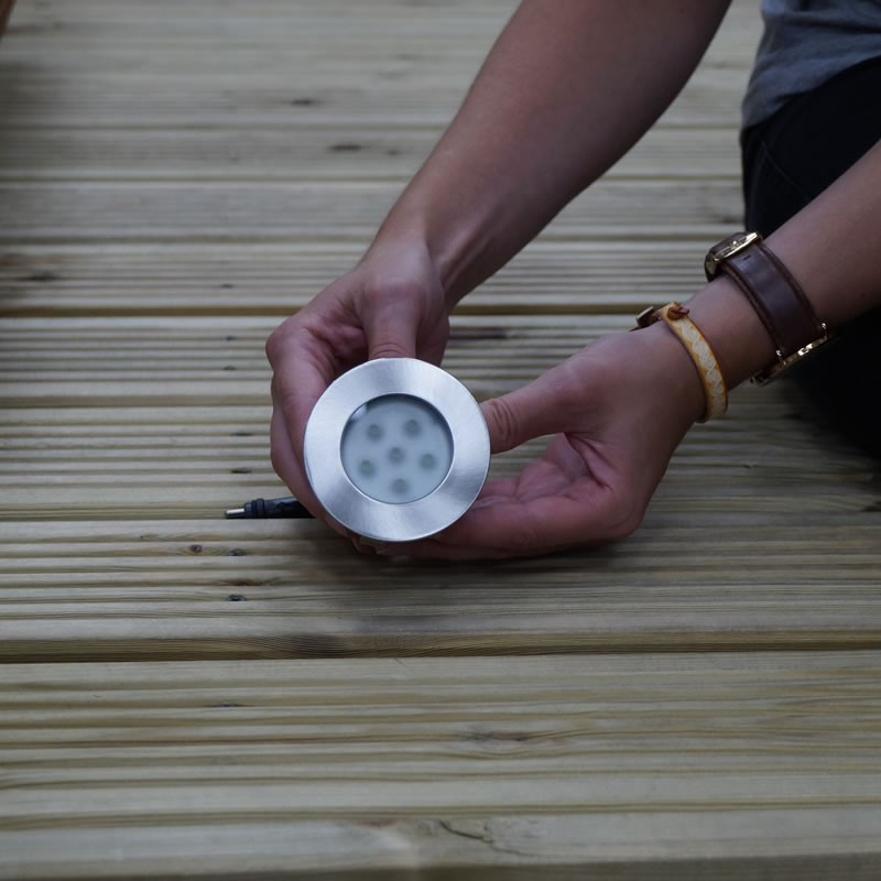 Techmar Garden Lighting UK Outdoor Lights Brevus 1w white 12V LED Deck Light  2