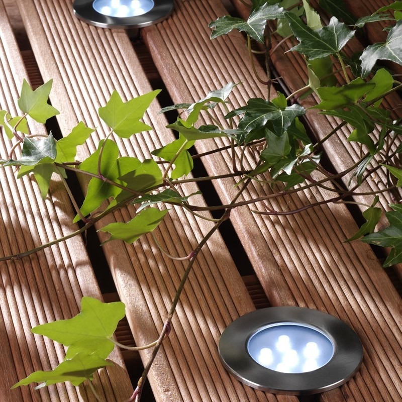 Techmar Garden Lighting UK Outdoor Lights Brevus 1w white 12V LED Deck Light