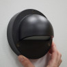 Techmar Outdoor Garden Lighting UK Deimos 12V 1W LED Black Outdoor Wall