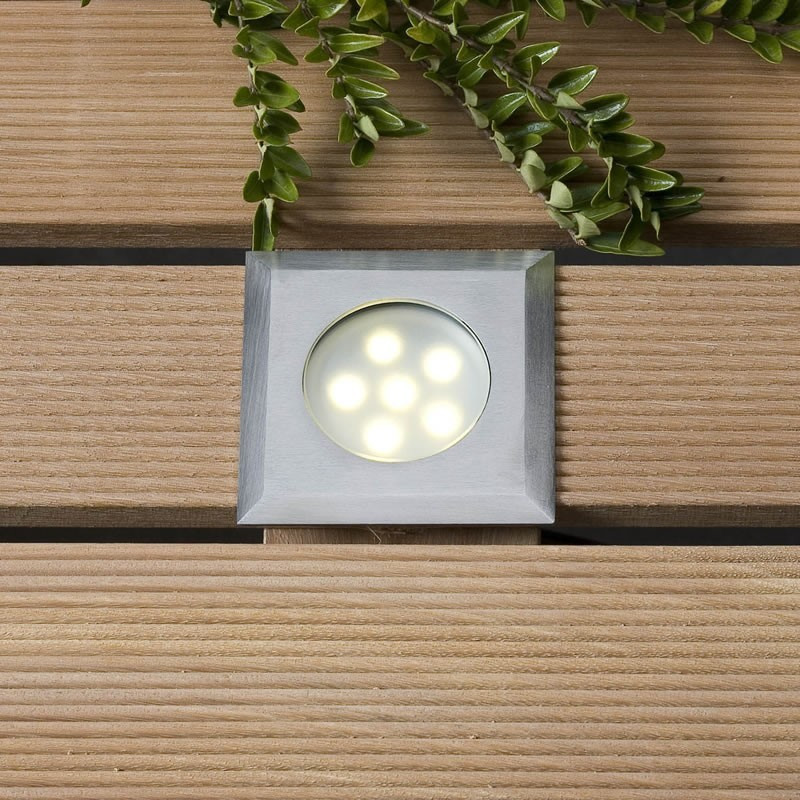Techmar Garden Lighting UK Outdoor Lights Leda 1w warm white 12V LED Deck Light 1