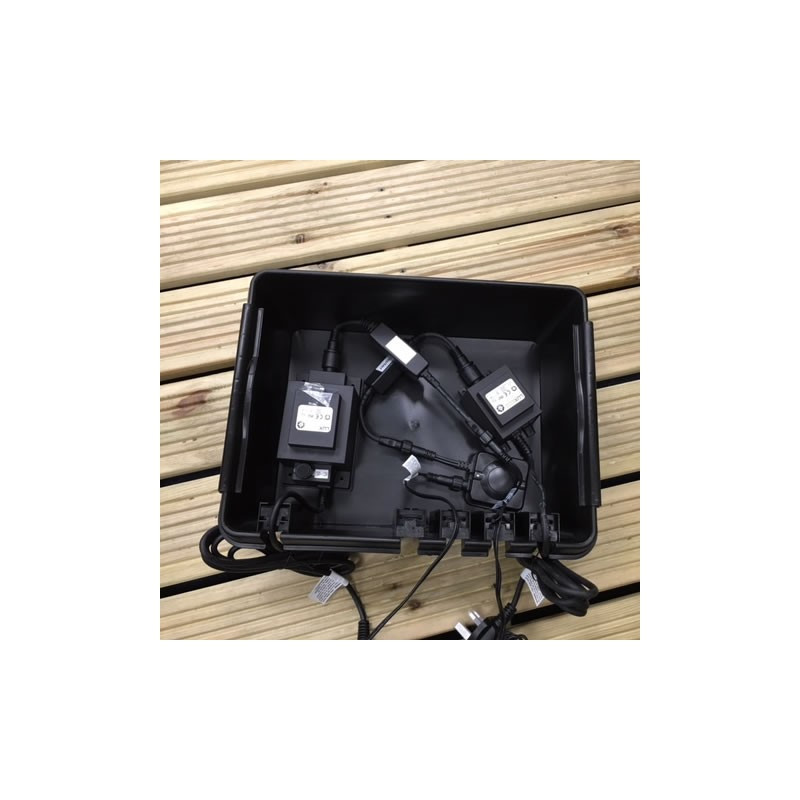 Outdoor Garden Lighting UK Accessories - Dribox 285 Medium black weatherproof  2
