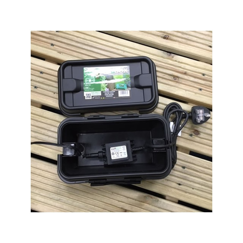 Outdoor Garden Lighting UK Accessories - Dribox 200 Small black weatherproof 1