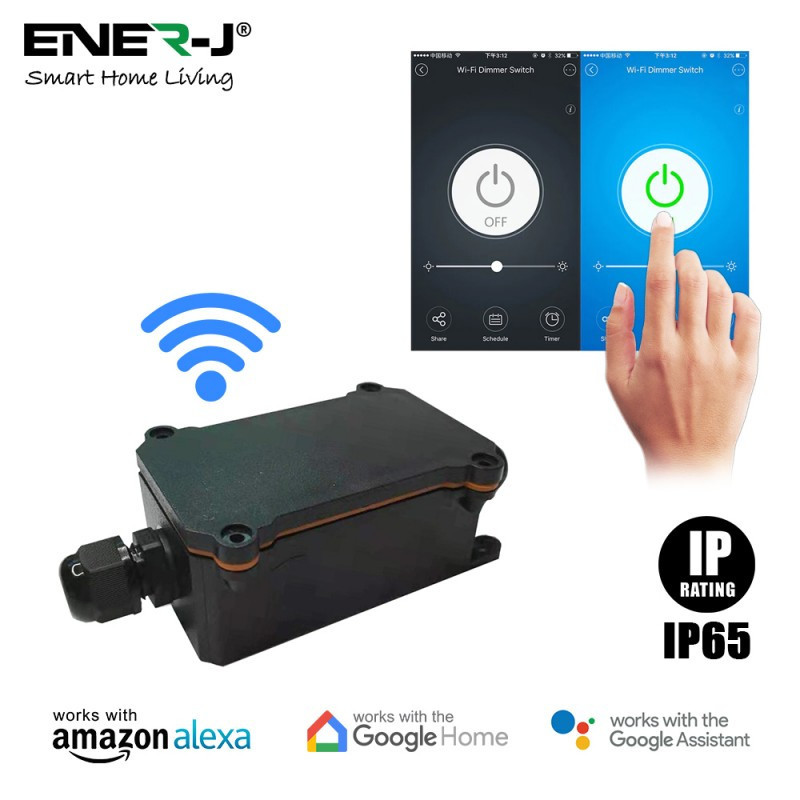 Outdoor Garden Lighting UK  DIY Accessories - ENER-J 240v WiFi Weatherproof Inline Switch 1
