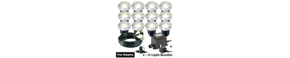 Alpha Plug & Play Deck Lights Bundle (Kits) - Warm White, White & Blue
