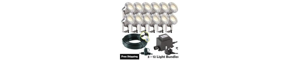 Catalpa Stainless Steel Low Voltage (12v) Garden Spotlights Kits